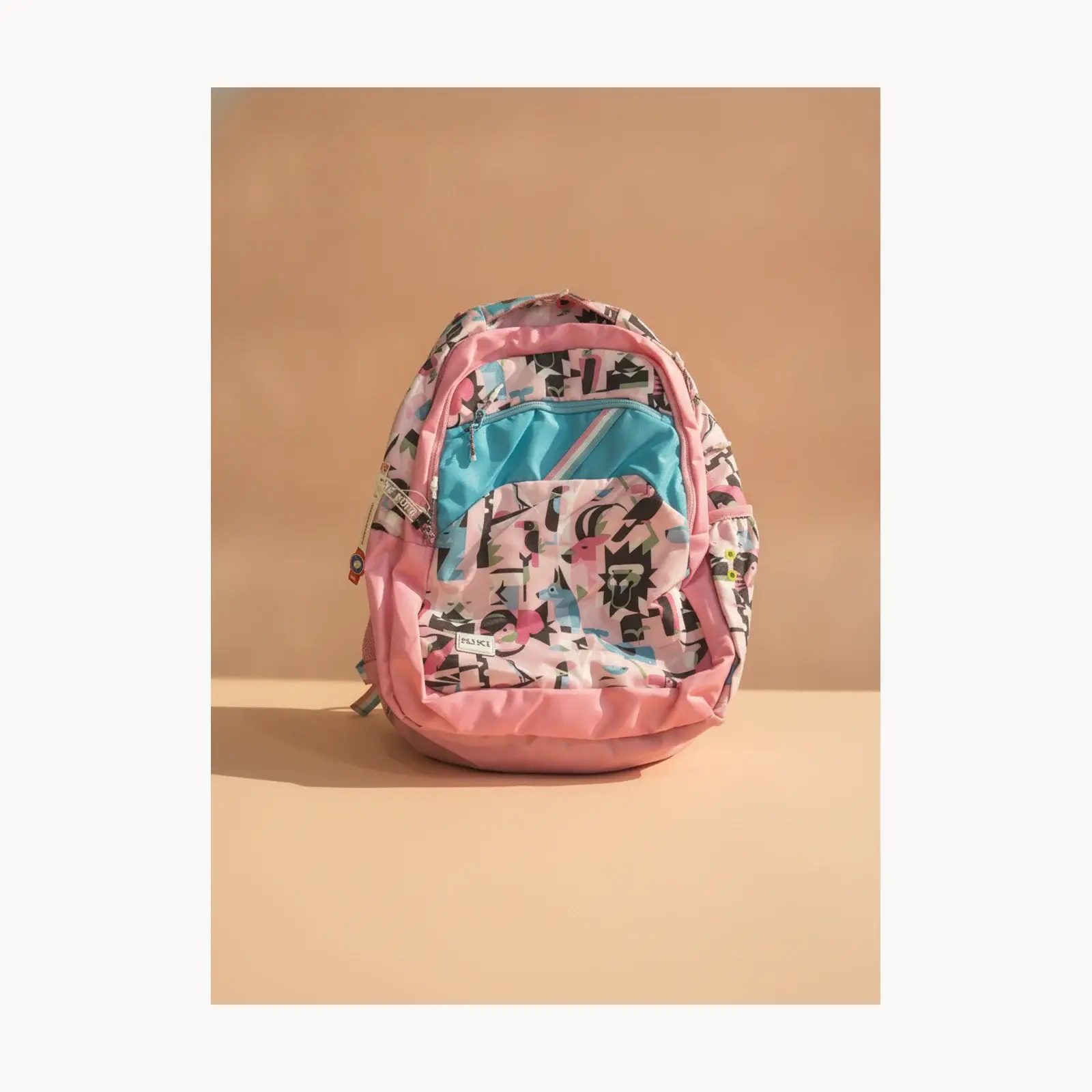 WILDCRAFT WIKI 3 FAUNNA Pink Abstract School Backpack