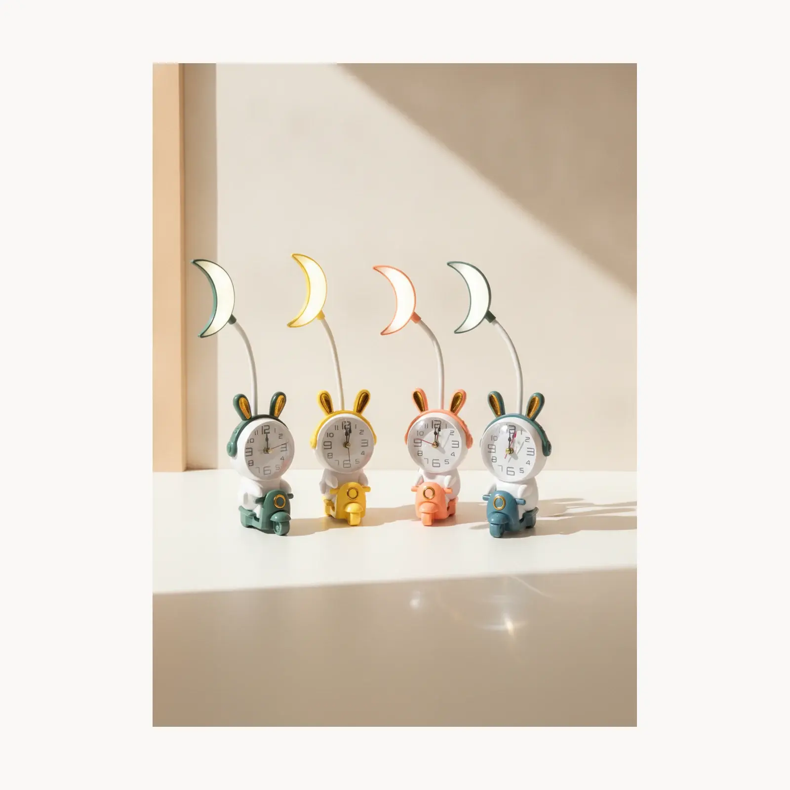 Cute Bunny Scooter Clock 🎀