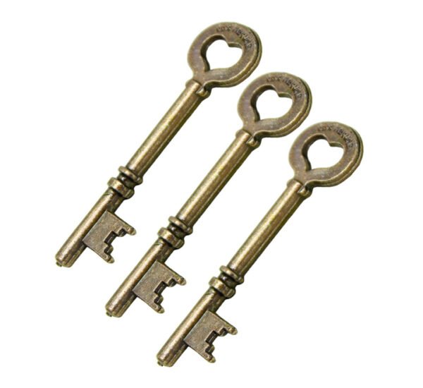 Craft Metal Charms Key Medium 3pcs