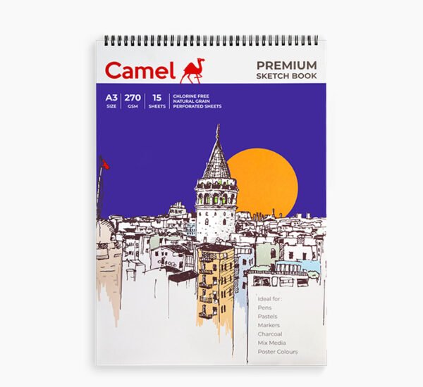 Camel Premium Sketch Book 270 GSM Individual Book in A3