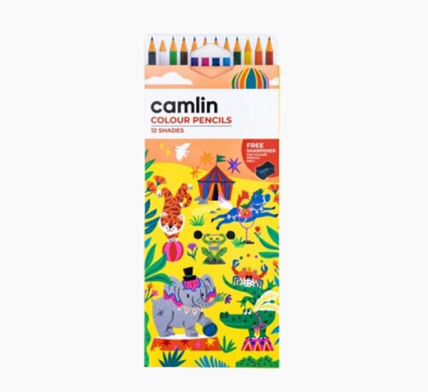 Camlin Colour Pencils 12 shades Full Size