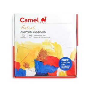 Camlin Kokuyo Artist 40ml Acrylic Color Shade - 12 Shades (Multicolor)