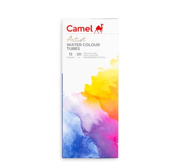 Camel Artist Water Colours Assorted pack of tubes, 12 shades in 20 ml