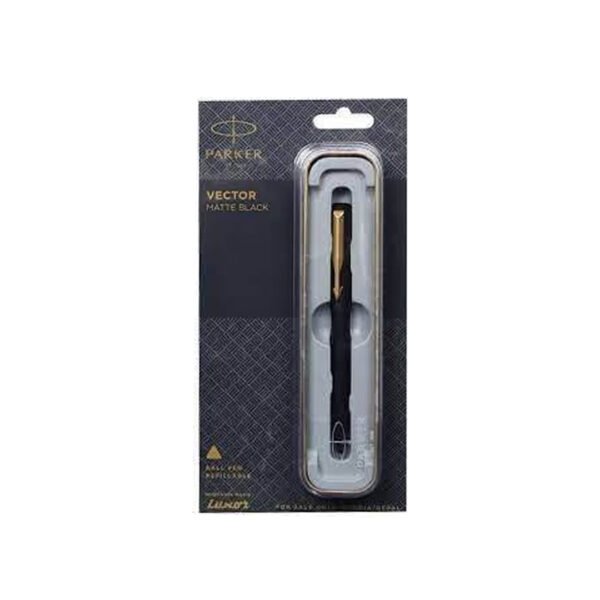 PARKER Vector Matte Black Fountain Pen Gold Trim Fountain Pen