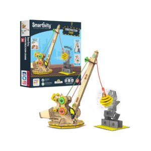 Smartivity Construction Crane with 3 Pulleys, STEM DIY Fun Toy, Educational & Construction based Activity Game Kit for Kids 6 to 14, Best Gift for Boys & Girls