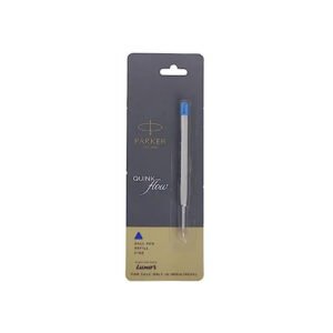 Parker Quink Flow Ballpoint Pen Fine Refill | Blue Ink | Quick-Drying | Smooth Flow | Long-Lasting
