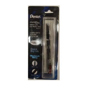 PENTEL EnerGel 0.7 MM Roller Gel Pen | Textured Grip | Black Metal Body Gel Pen  (Ink Color - Black)
