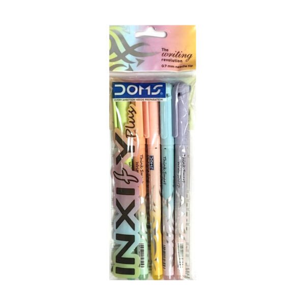 Doms INXIfY Plus Ballpoint Pen For Smooth Writing| 0.7mm Needle Tip| Designer Body| For Daily Use| LV Ink Technology