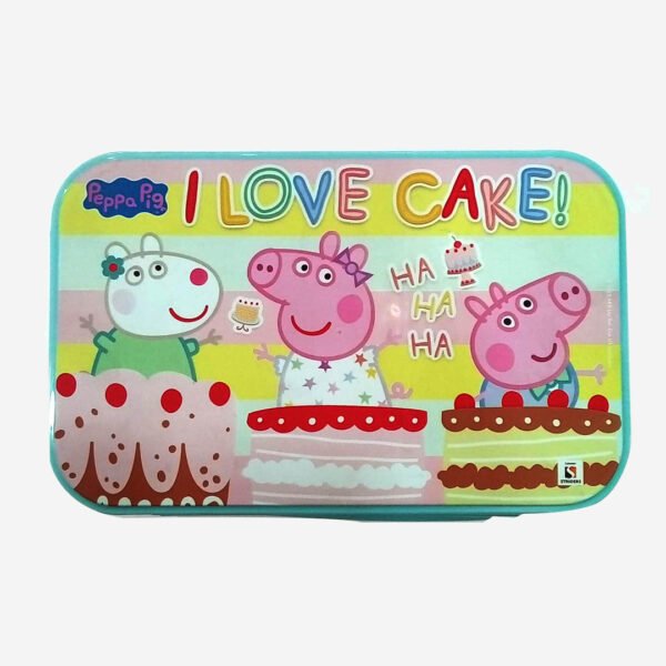 STRIDERS Peppa Pig Lunch Box with Stainless Steel 2 Compartments and Utensils - Fun and Functional for Age 3Y to 10Y