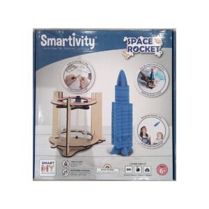 Smartivity Space Rocket 3D Wooden Model Engineering STEM Building Toy for Kids Ages 6 and Up, Foam Rocket Parts, Rubber Bands, Engineered Wood Components, Insttruction Manual, Learner's Log